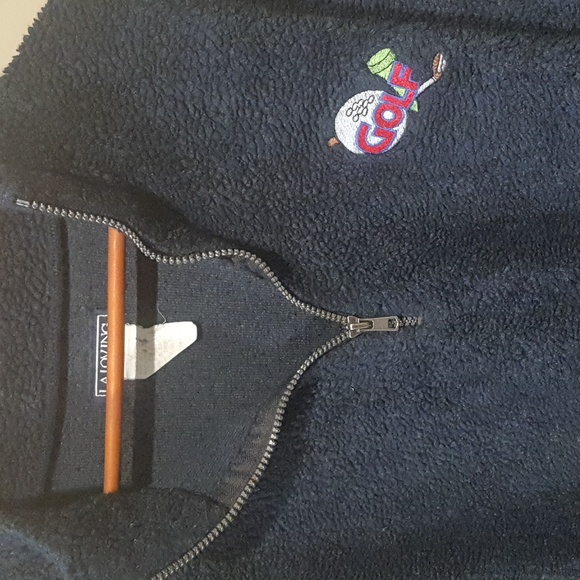 Vintage navy blue golf fleece - Picture 2 of 3